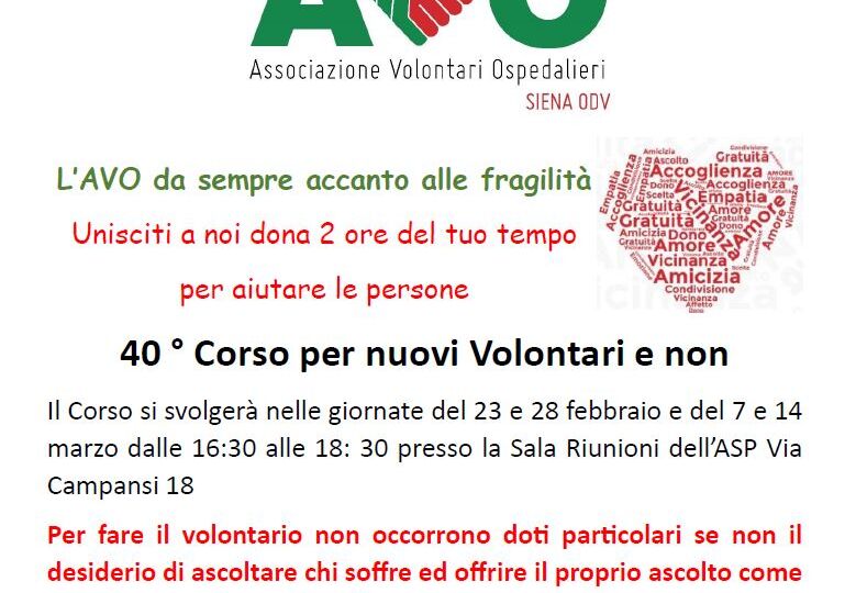 AVO missione “ascoltare chi soffre”