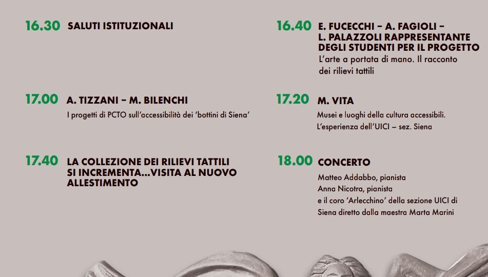 Accessibilità e arte: l’evento a Siena