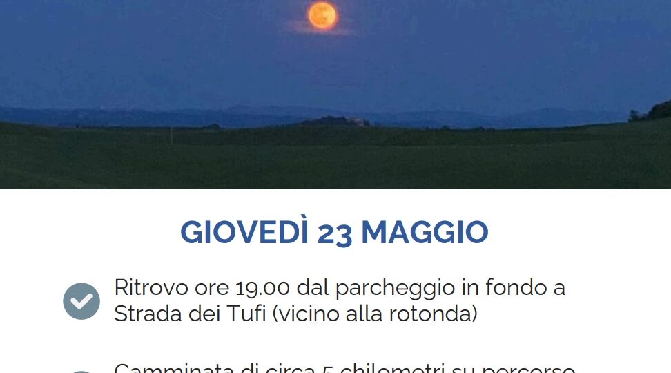 Passeggiata al chiaro di luna nelle crete: ecco come partecipare