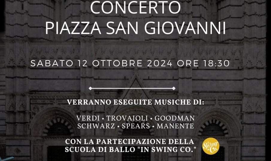 Banda Città del Palio concerto il 12/10 a Siena