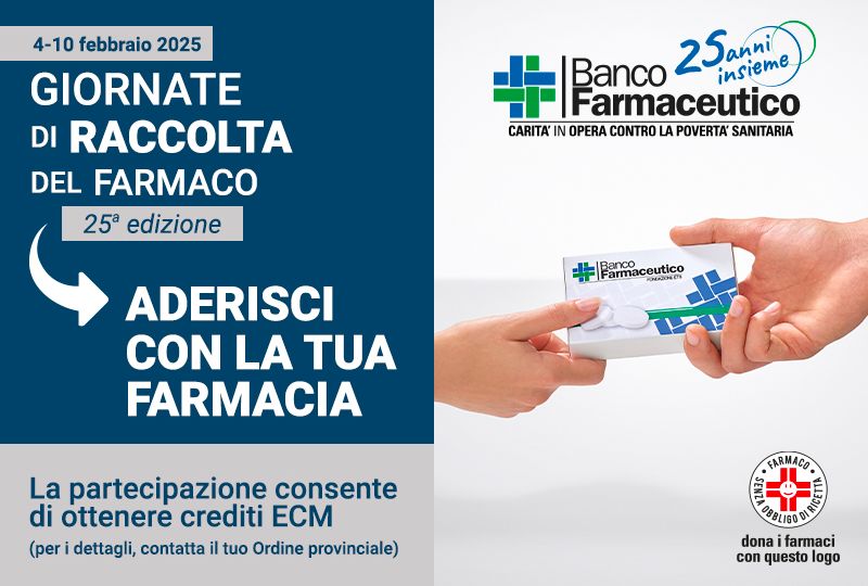 Raccolta farmaco: si comincia domani